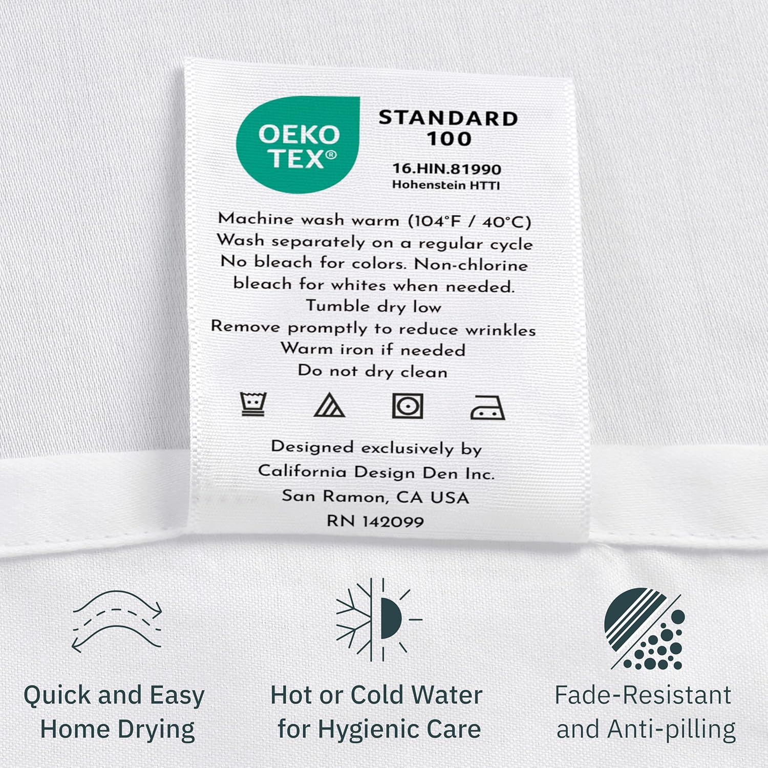 California Design Den 3 Pc White King Duvet Cover Set - Winner Good Housekeeping Best Bedding Awards 2025, 400 Thread Count Sateen, 100% Cotton Duvet Cover Set, Button Closure, Corner Ties - White