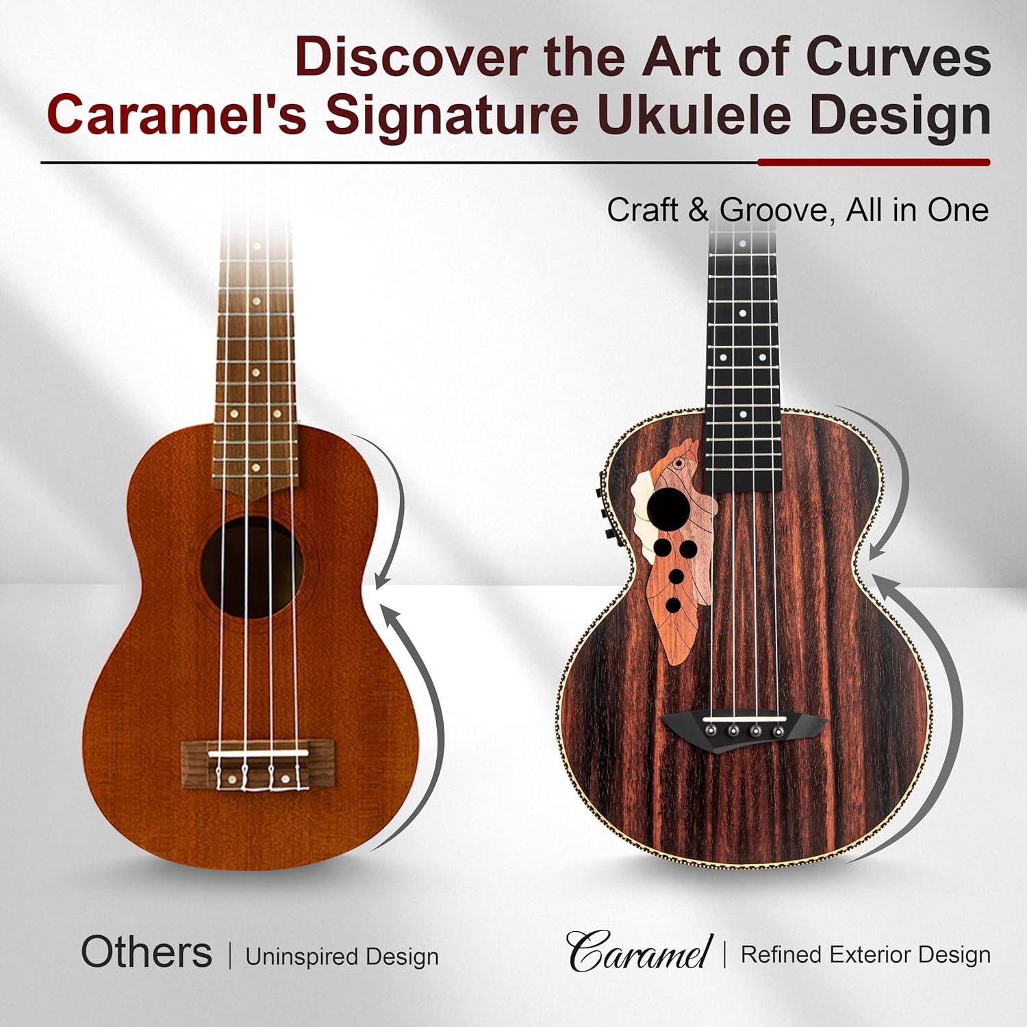 26 inch Caramel CT904 Ebony Tenor LCD color display Electric Professional Player Beginners Ukulele Uke Kit Bundle Padded Gig bag Strings,Strap