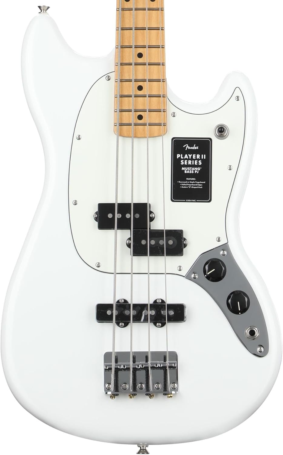 Fender Player II Mustang Bass PJ, Maple Fingerboard, Polar White