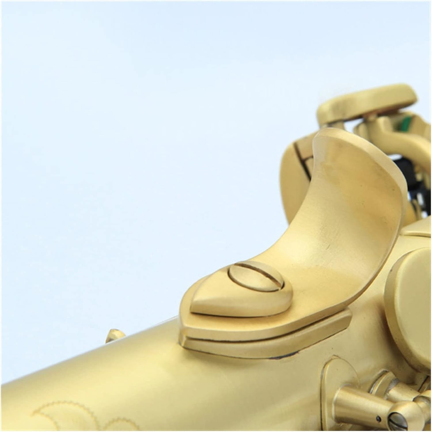 B-Flat Integrated Straight Saxophone/Wind Instrument Full Body Brushed