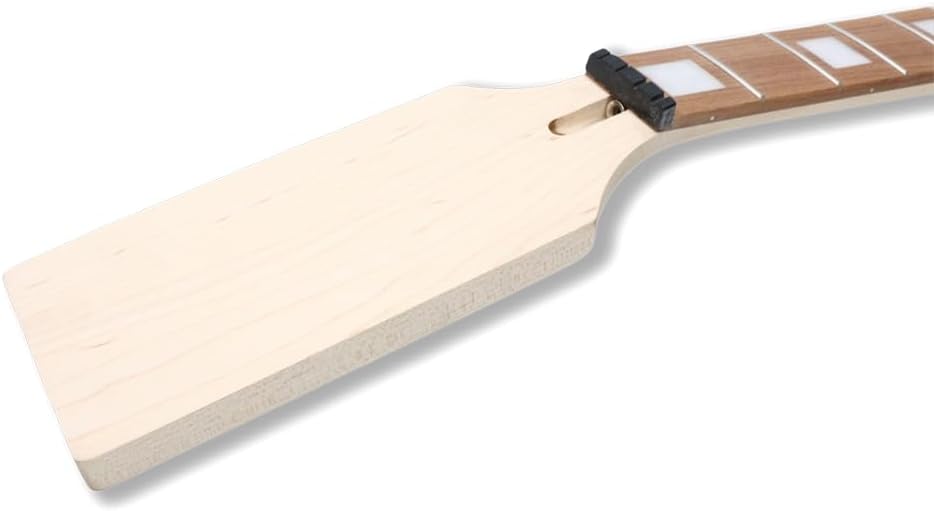 Maple Bass Guitar Neck 24 Fret Block Inlay Electric Guitar Neck Replacement 30 Inch Rosewood Fingerboard DIY Guitar Enthusiast Suitable for Professional Luthier (01)