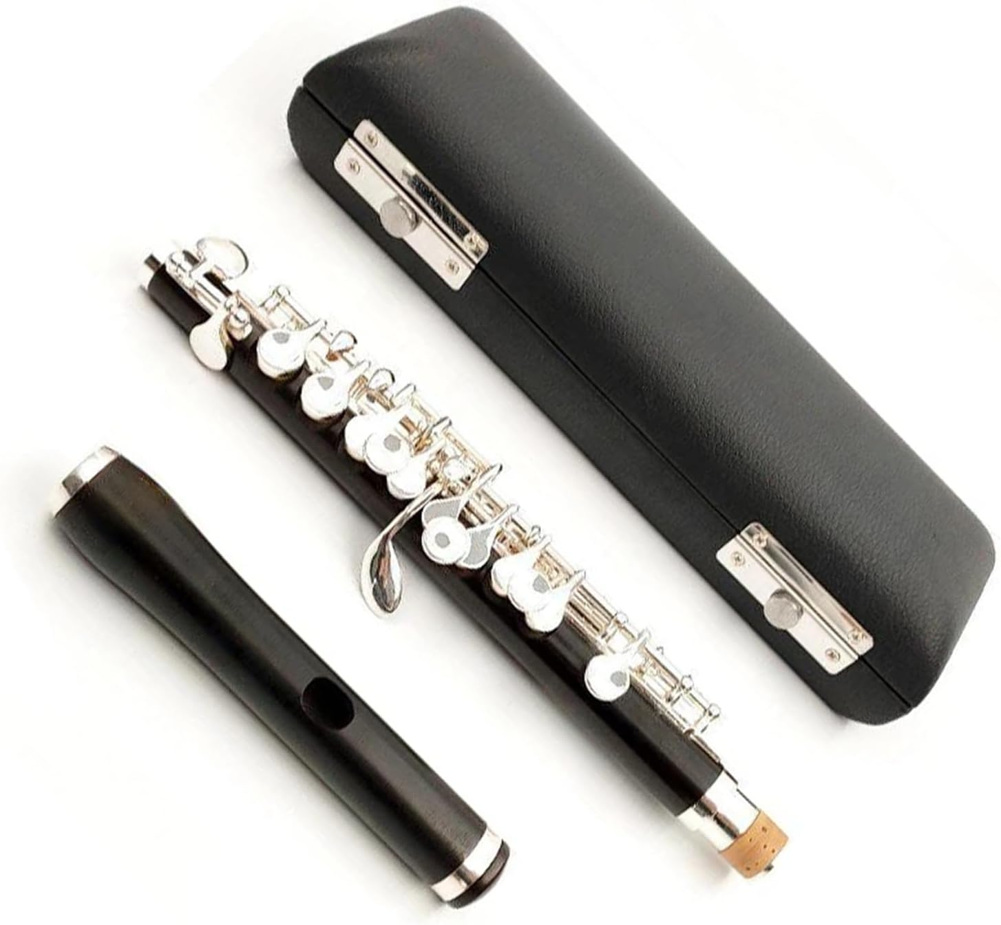 Ebony Piccolo C Tone Flute Silver Plated Keys Half Size Flute Woodwind Instruments with Case