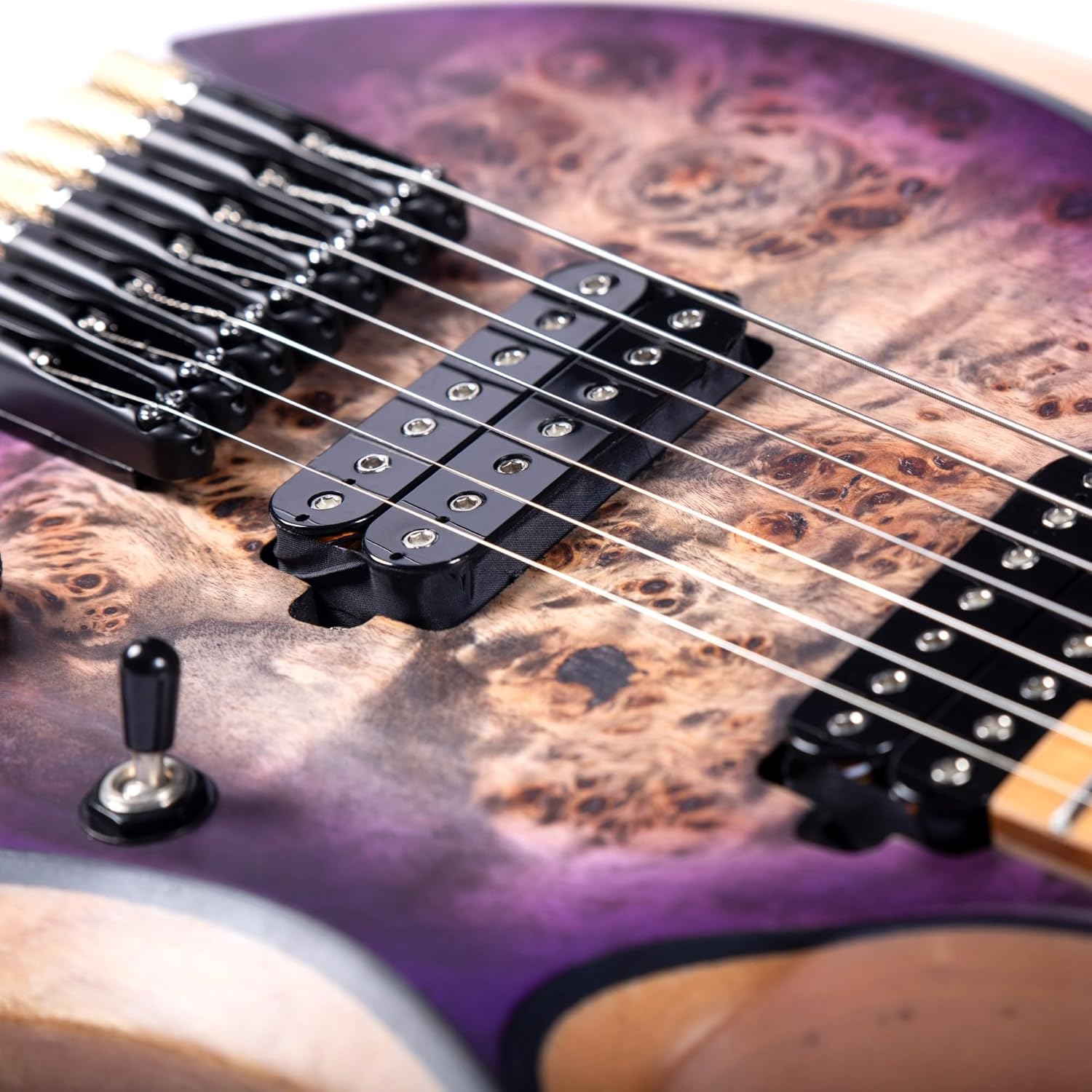 Beginner Electric Guitar Kits 7 String 24 Fret Headless Jazz Electric Guitar(Purple)