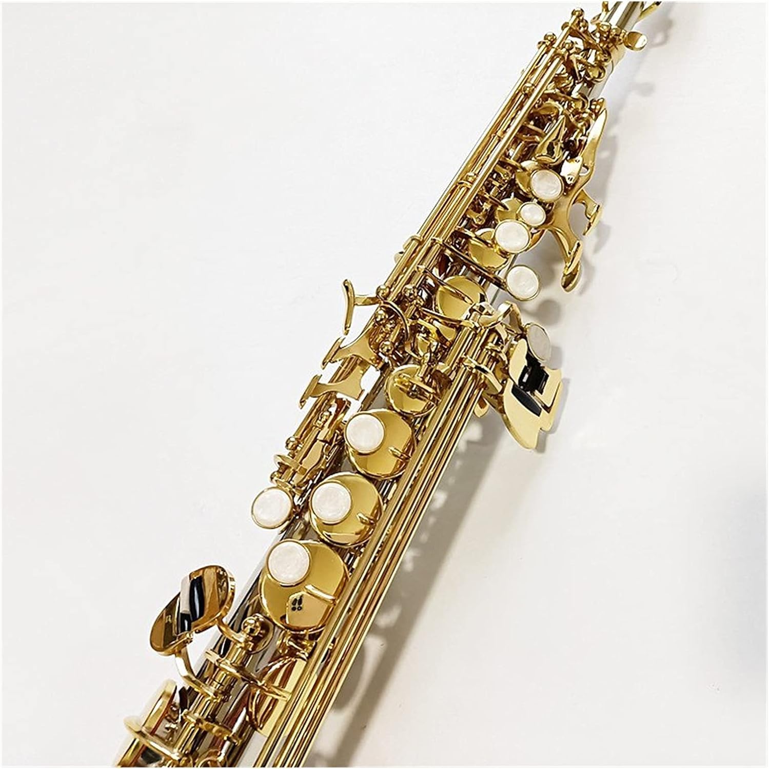 Sax Beginners Kit Saxophone Saxophone Nickel Plated B Fiat Saxophone Woodwind Music with Hard Case Wind Instrument