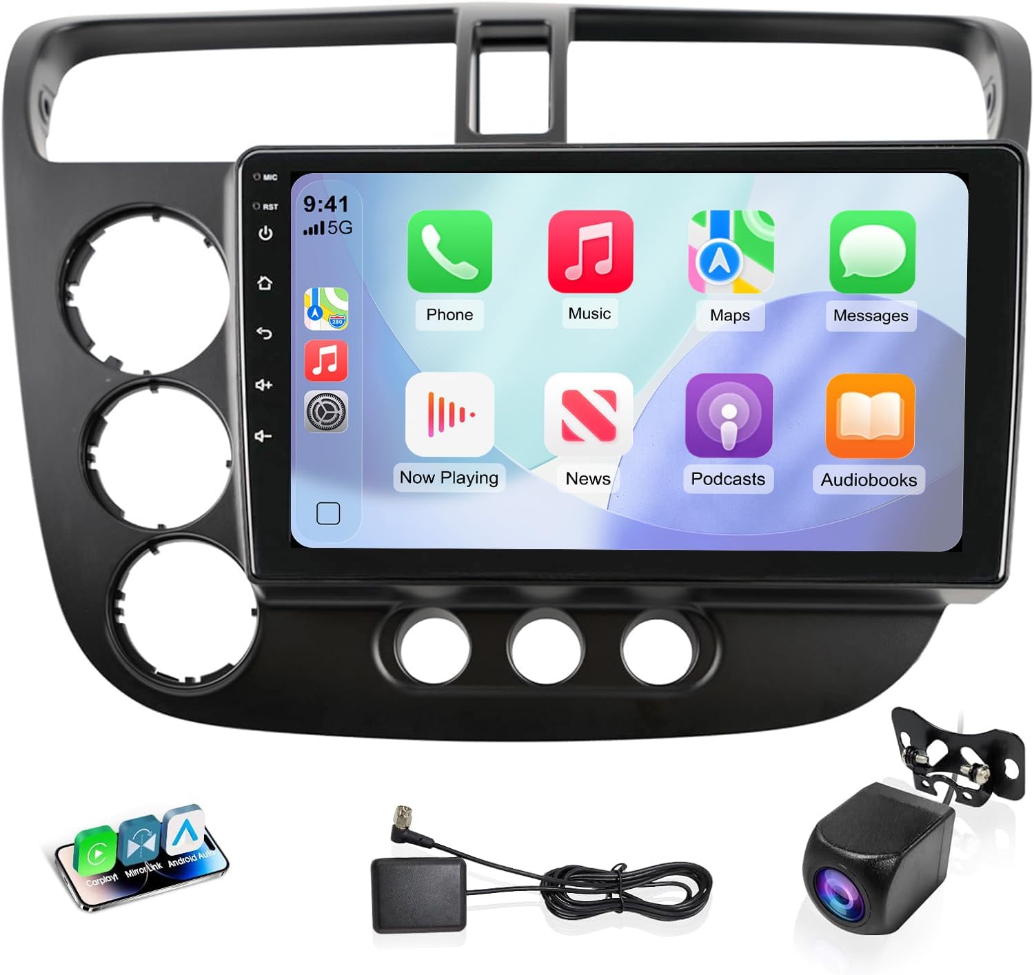 Double Din Car Stereo for Honda Civic 2001-2005 - 9