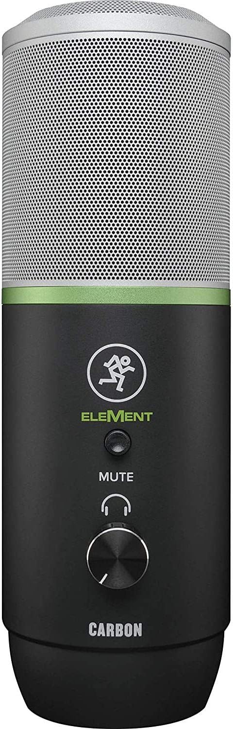 Mackie Element Series Carbon USB Condenser Microphone (EM-Carbon) Bundle with Microphone Suspension Boom Scissor Arm Stand + Universal Pop Filter Microphone Wind Screen + 6 x 6 inch Microfiber Cloth