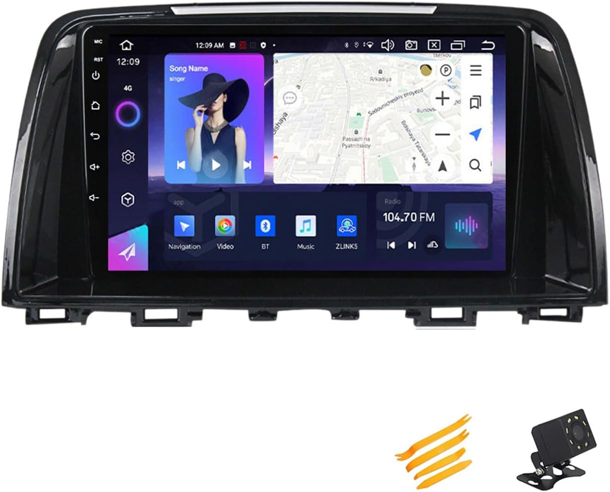 Android 13 Car Stereo Bluetooth Car Play 2 DIN Touch Screen Compatible with Mazda 6 3 2012~2017 9in QLED Display Car Radio with Navigation Android Auto FM RDS SWC,8 Core NF7 8G+256G