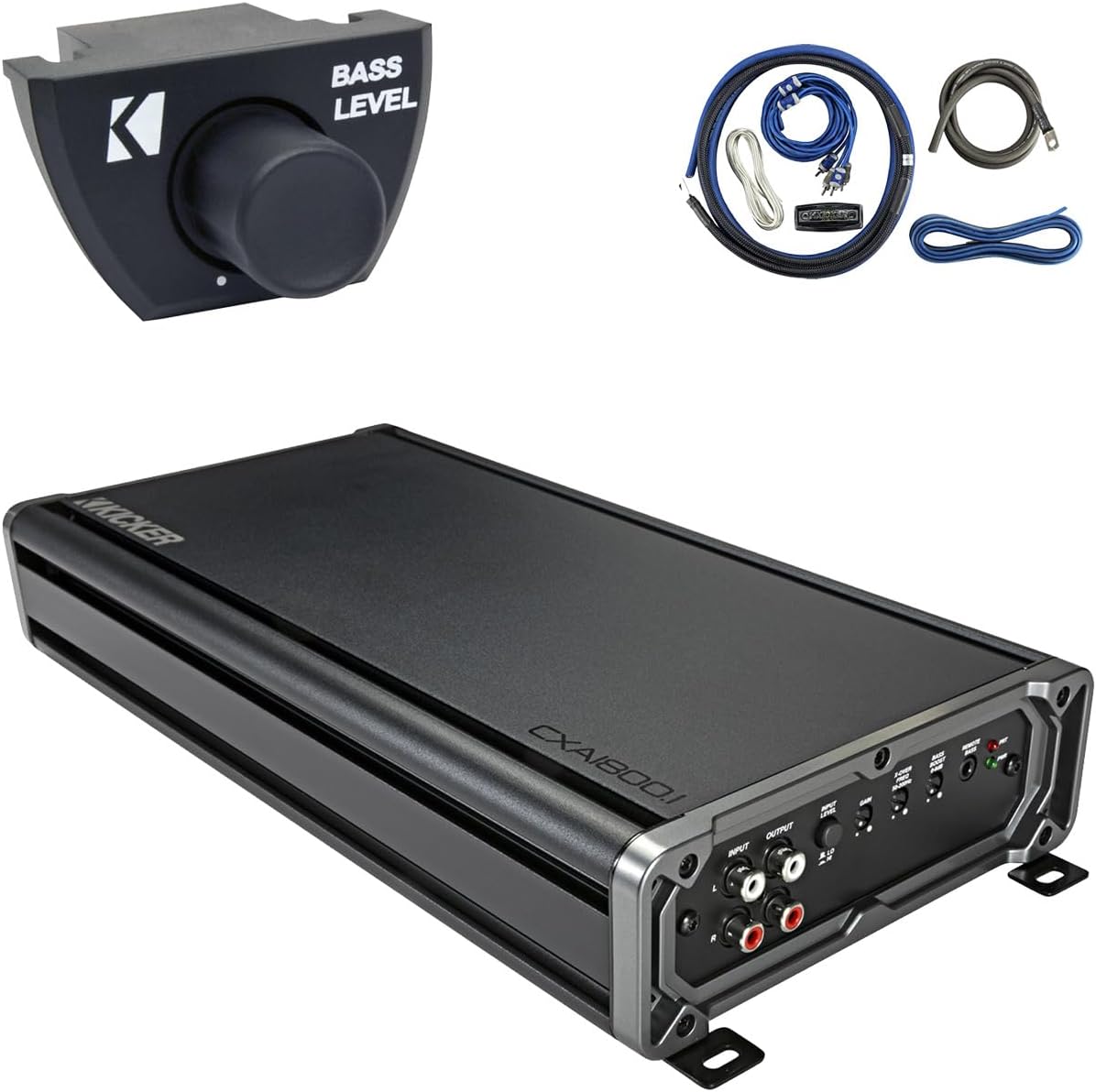 KICKER CXA1800.1 1800-Watt Mono Class D Amplifier with Remote and Wiring Install Kit