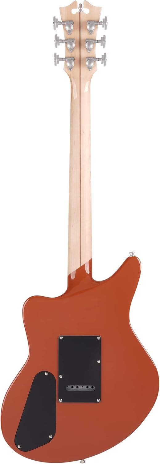 D'Angelico 6 String Solid-Body Electric Guitar, Right, Rust (DADBEDSHRUSSNTR)