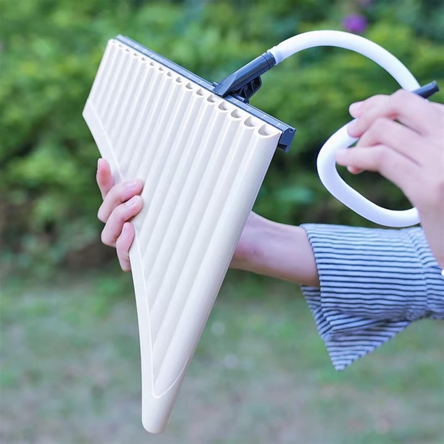 TSTS Beginner Pan Flute 16/18 Pipes Pan Flute 3 in 1 Pan Pipe G Key ABS Plastic Woodwind Musical Instrument (Color : 18 Pipes Pan)