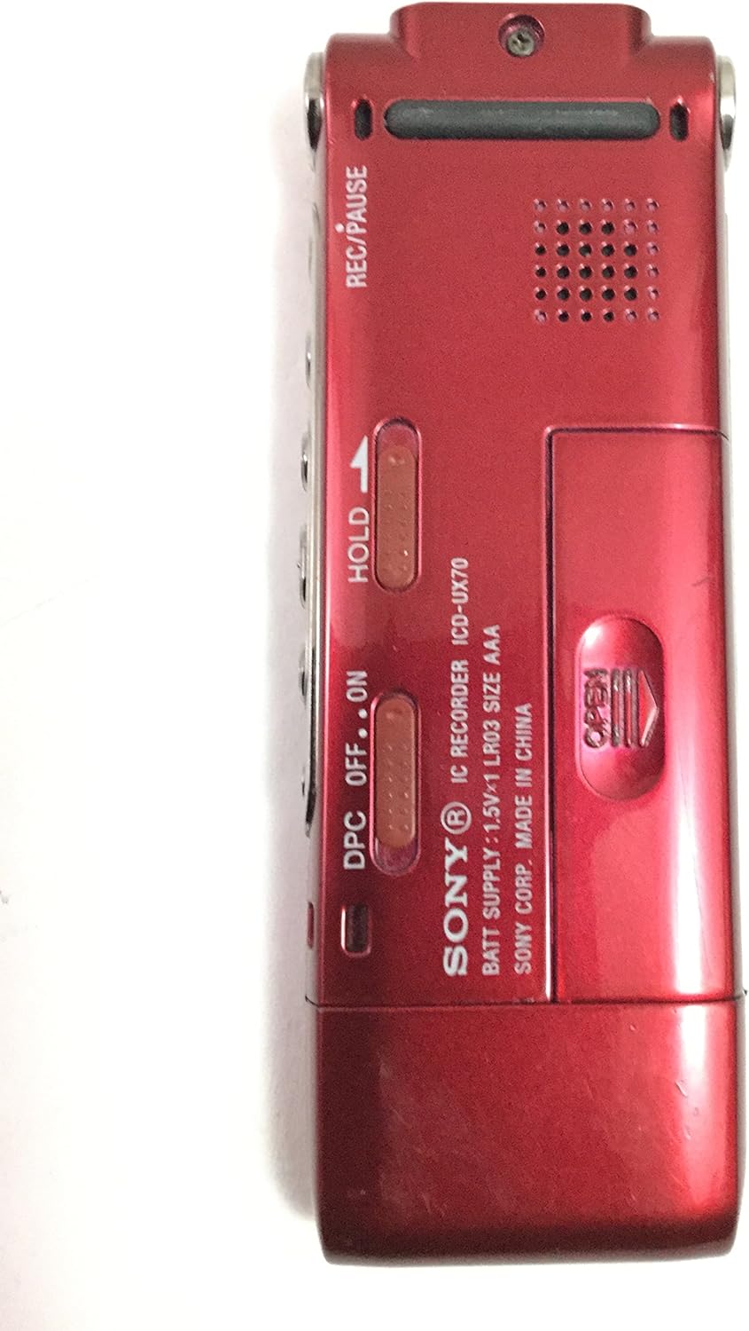 Sony ICDUX70RED Digital Voice Recorder MP3 Stereo Recording and Playback