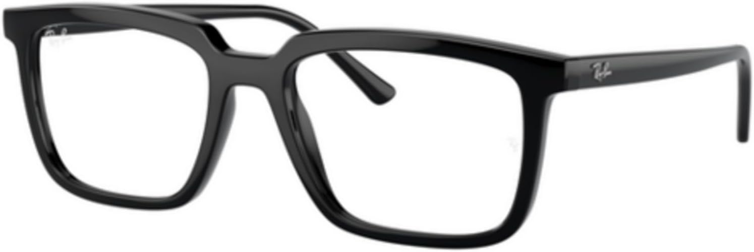 Ray-Ban RX7239 Eyeglasses Bundle: RX 7239 2000 Alain Black and Eyewear Cleaning Kit