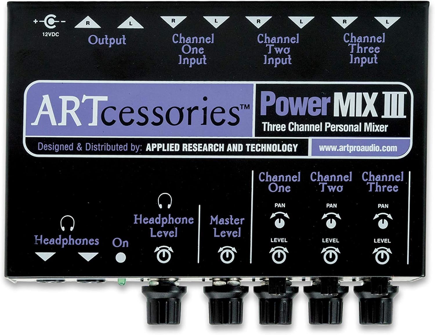 ART PowerMIX III Three Channel Personal Stereo Mixer