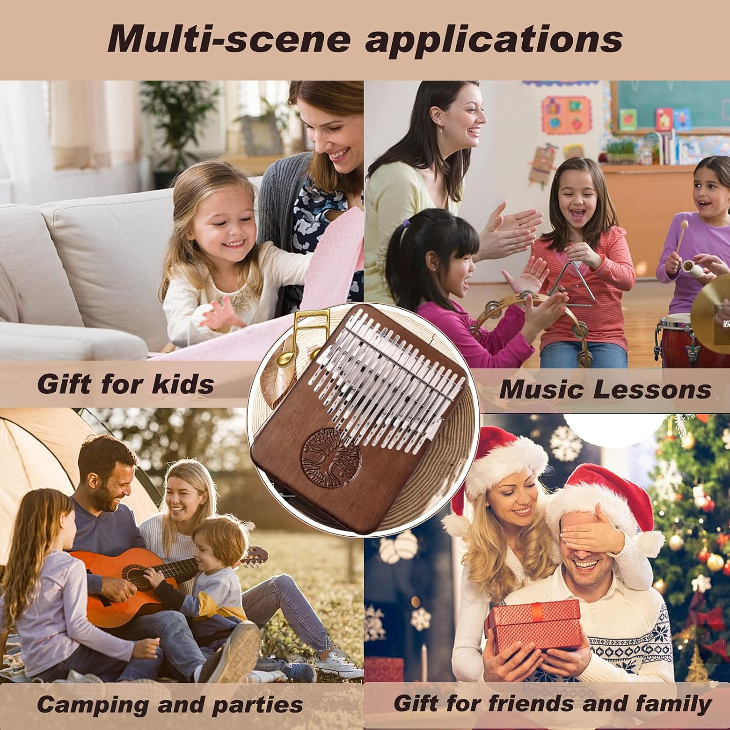 Hluru Kalimba Thumb Piano (34-keys Lifetree)