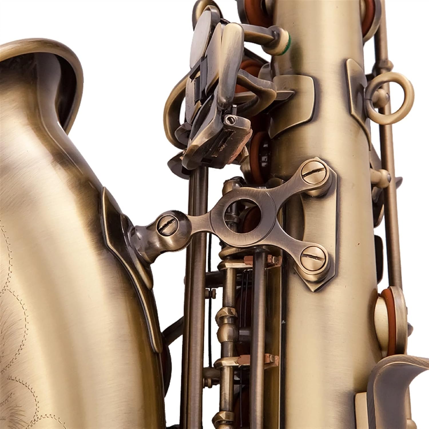 Bb Saxophone Sax Brass Material Woodwind Instrument with Case Gloves Cleaning Cloth Brush