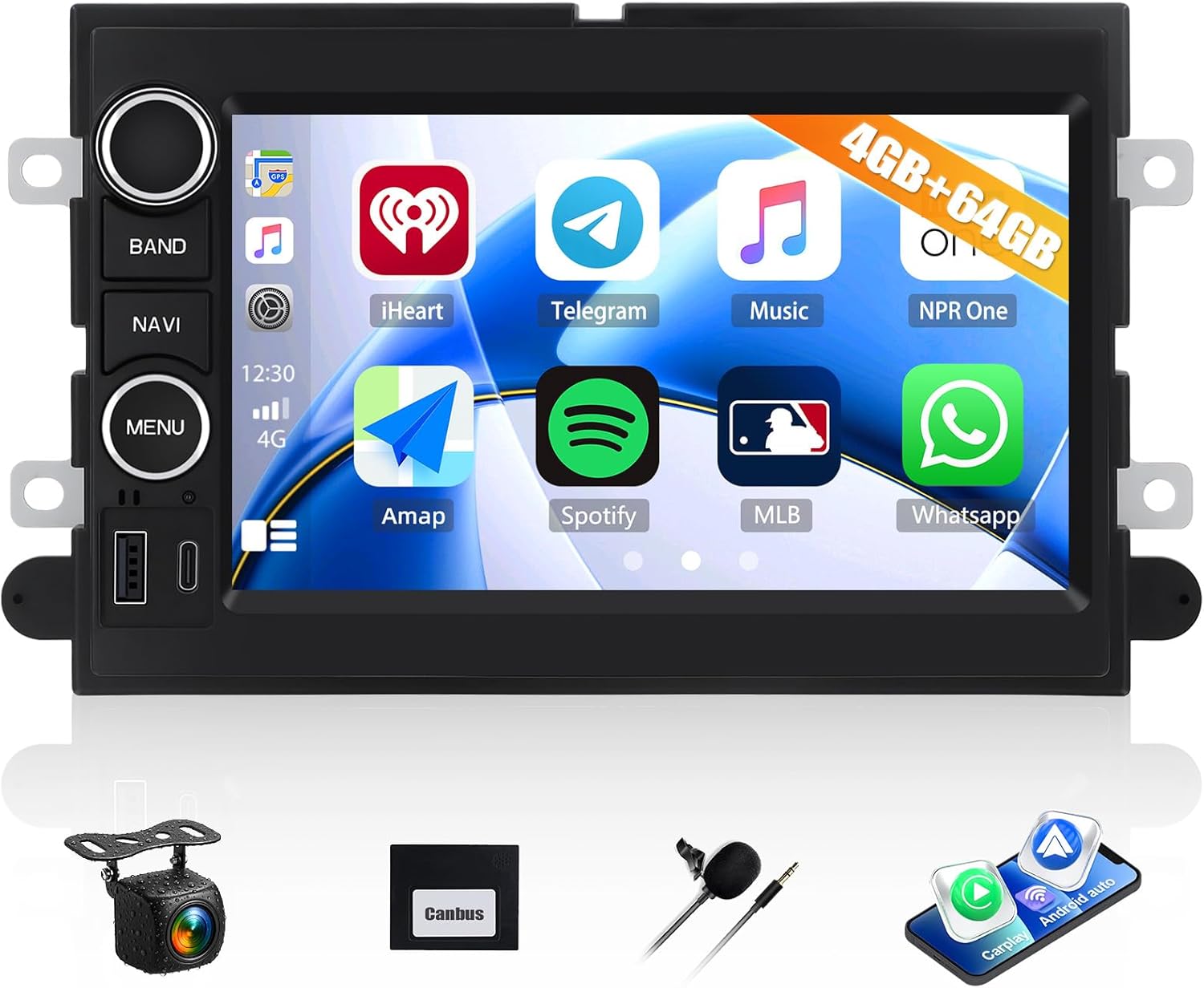 4G+64G Android 13 Car Radio for Ford F150 F-150 2004-2008, F250 F350 2006-2010, 7