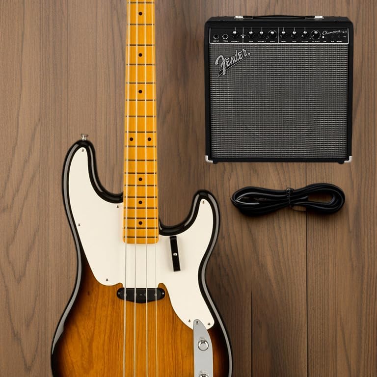 Fender American Vintage II 1954 Precision Bass, 2-Color Sunburst, Maple Fingerboard