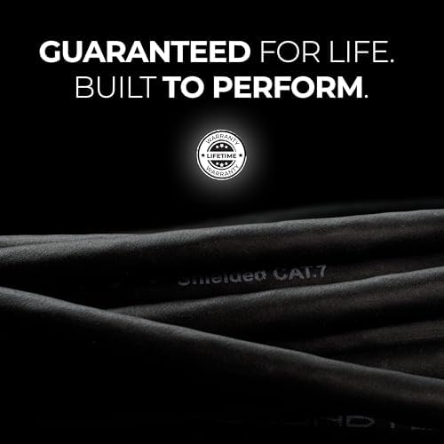 Sound Tools SuperCAT 7 Shielded EtherCON Cable – Professional CAT7 Audio and Data Cable with Neutrik Connectors – Rugged Polyurethane Jacket – 10Gbps High-Speed Performance – 50 Feet Black