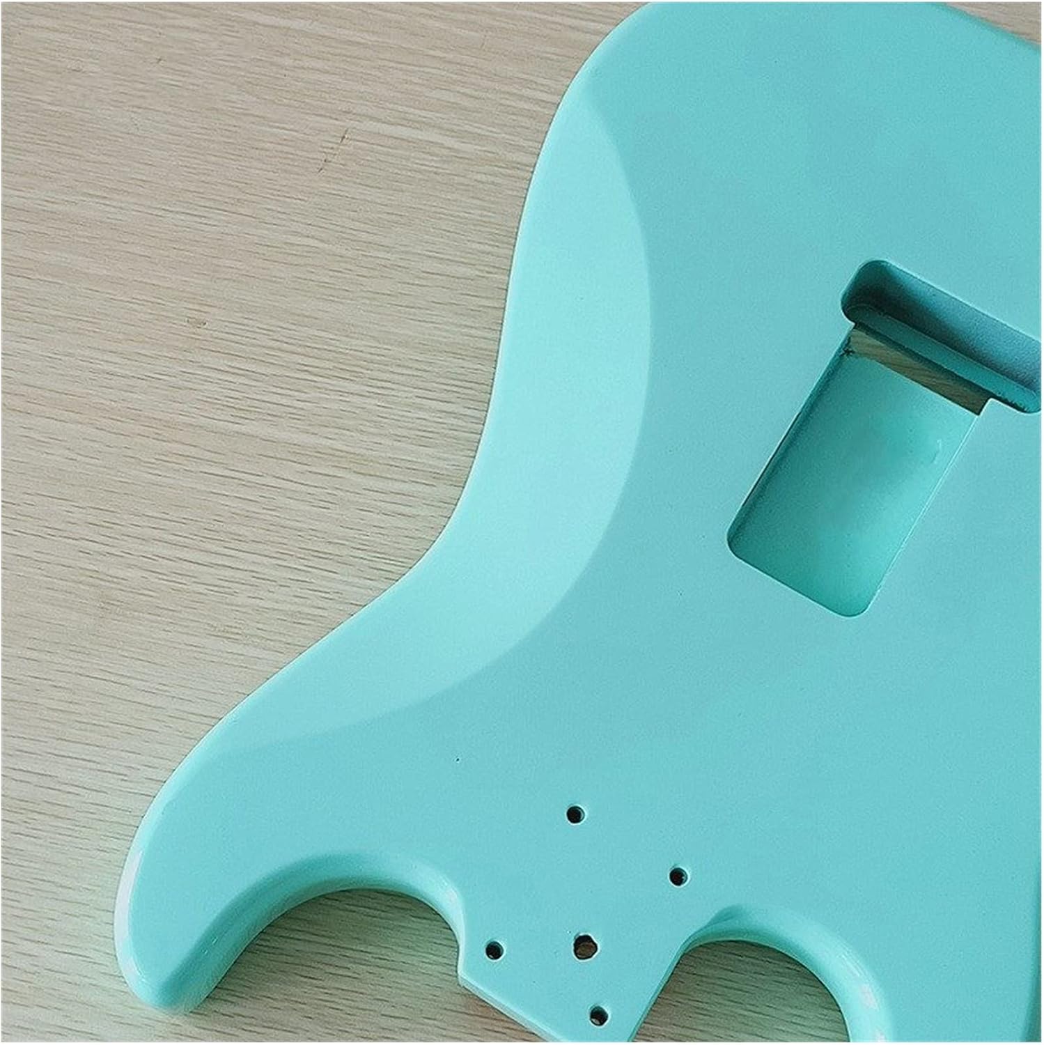 Unfinished Guitar Kit Light Green Poplar Electric Guitar Body Guitar Barrel Guitar Parts for Electric Guitar Handmade ​Guitar Body
