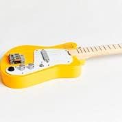 Loog Mini Electric kids Guitar for Beginners built-in Amp Ages 3+ Learning App and Lessons Included Yellow