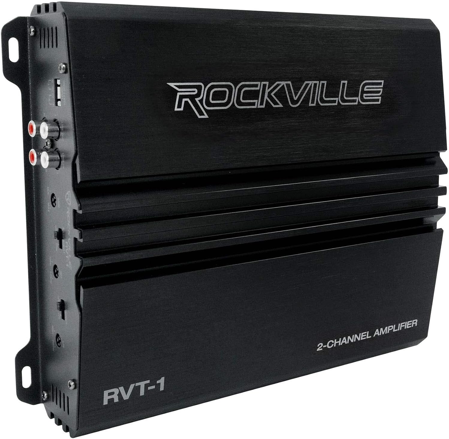 Rockville RVT-1 2-Channel Car Amplifier, 1000W Peak/250W RMS, Class-AB, MOSFET Power Supply, Bass EQ, Crossover, Perfect for Subwoofers and Car Audio