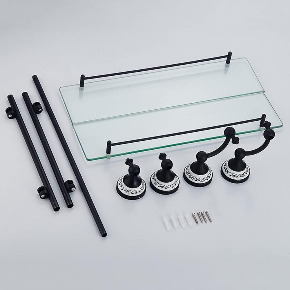 Shower Caddy 2021 New Bathroom Shelves, Corner 2-Tier Tempered Glass Shelves for Home Decorations, Bathroom Accessories Wall Mount Shelves Bathroom Organizer