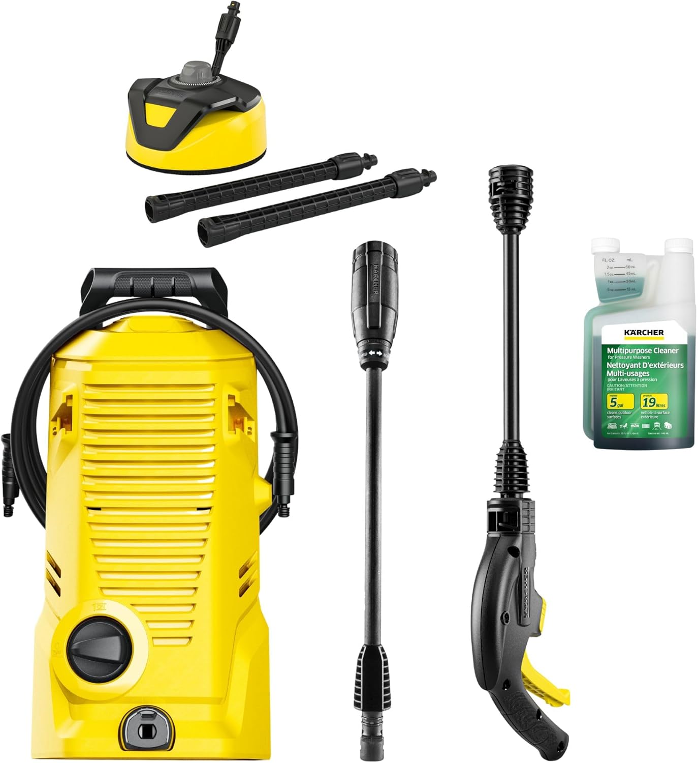 Kärcher K1 Pressure Washer Bundle – Max 2000 PSI, 1.45 GPM, Includes T5 T-Racer 11