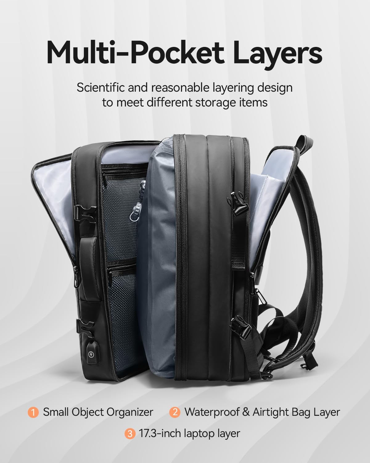 MS MARK RYDEN Vacuum Travel Backpack, 40L Expandable Compression ...