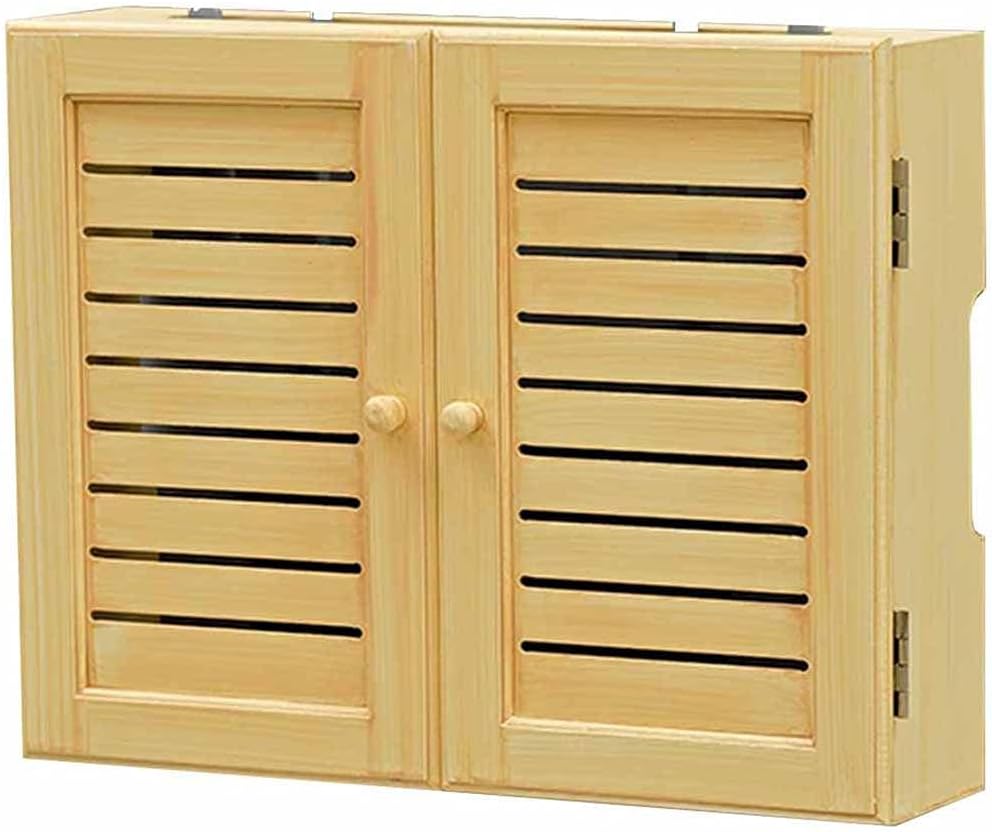 Hollow Router Storage Rack TV Component Suspension Rack Wall Mount Storage Rack Floating Shelf (Color : Maroon, Size : 36x9.5x28cm) (Wood Color 36x9.5x28cm)