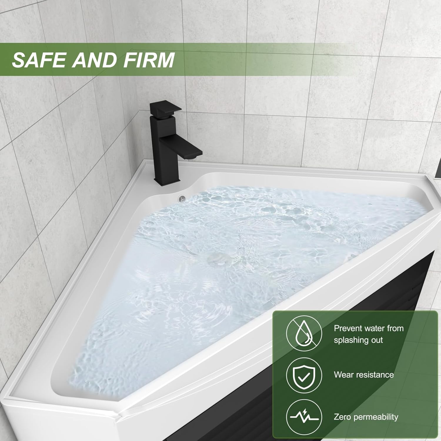 Corner Bathroom Vanity with Metal Cabinet, Modern Corner Bathroom Vanity, Wall Mount Small Utility Sink, Pedestal Sink Set with Drain, Console Sink(Black, 16.53in)