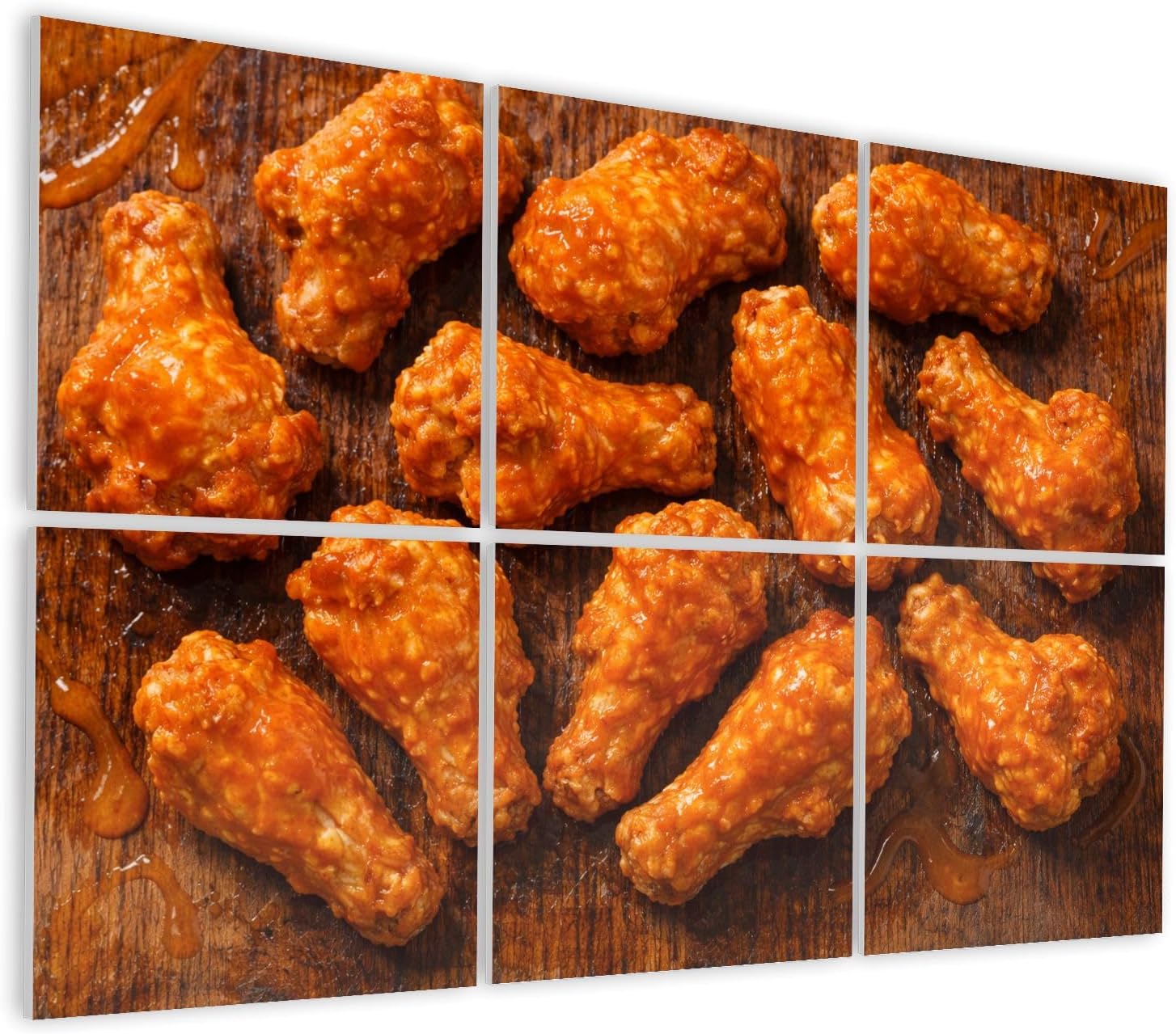 6 Pack Art Acoustic Panels Self Adhesive Buffalo Hot Chicken Wings Decorative Soundproof Wall Panels Sound Absorbing Panel 48