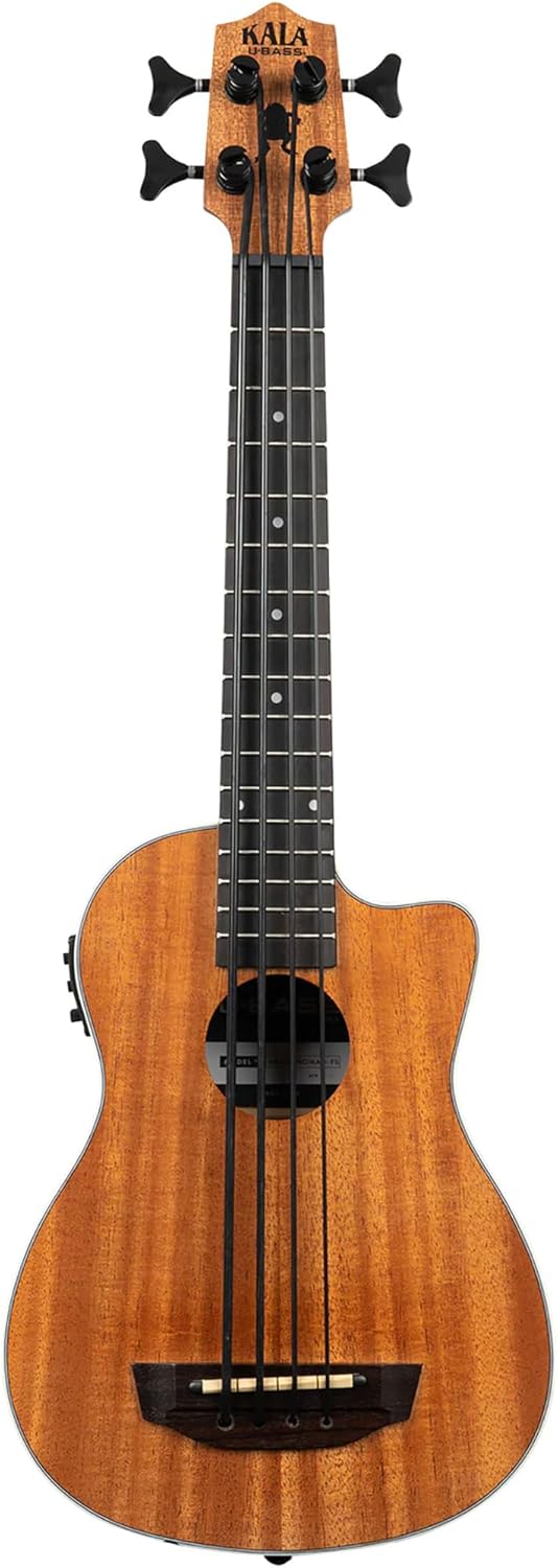 Kala UBASS-SCOUT-FS Scout Acoustic-Electric U-Bass Bundle with Case, Tuner, Austin Bazaar Instructional DVD, and Polishing Cloth