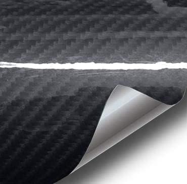 VViViD Tek R Full-Gloss Black 3 Layer 3D Realistic True Carbon Fiber Look Cast Vinyl Wrap (25ft x 5ft)