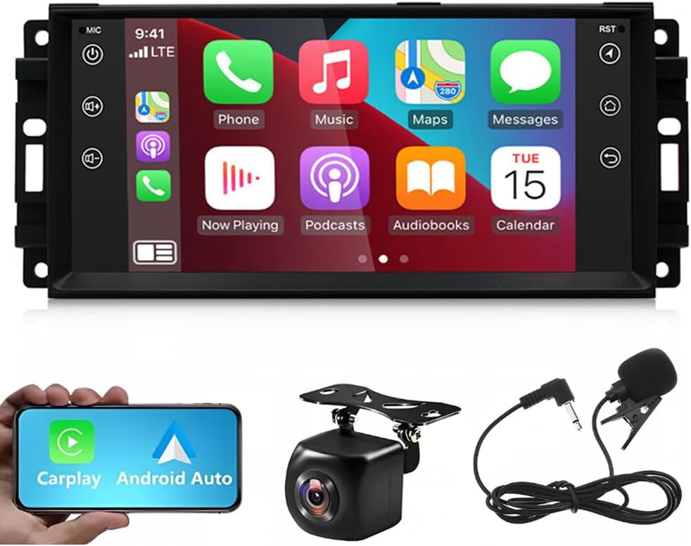 Android 13 Car Radio Compatible with J*eep Wrangler Chrysler Dodge Ram 1500, 2G+32G 7