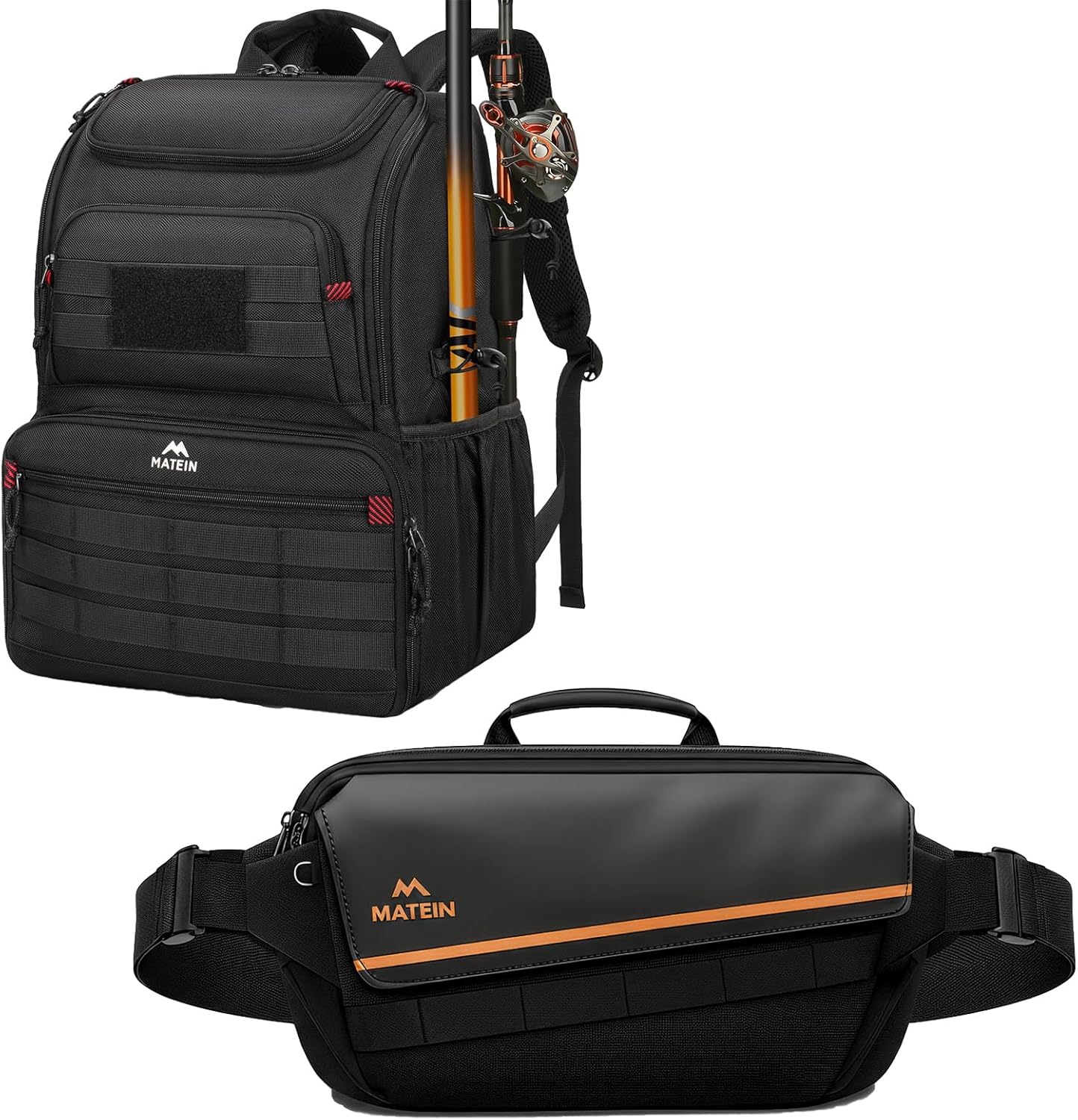 MATEIN EDC Crossbody Sling Bags for Men, Expandable Tech Crossbody Pouch Anti-Theft Chest Bag, Fishing Backpack Tackle Box