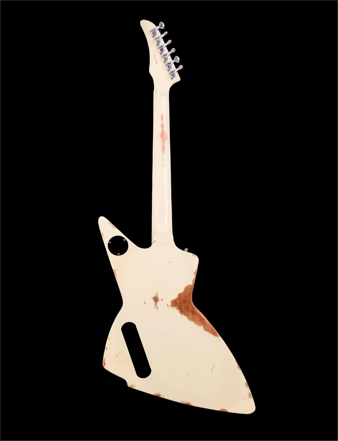 KGD Relic Electric Guitar-6-String Heavy Metal Guitar with Bone Nut, Professional Electric Guitar for Adults (Cream Yellow)