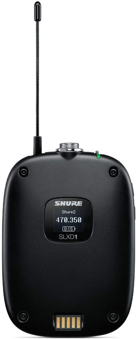 Shure SLXD1 Bodypack Transmitter - for use with SLX-D Digital Wireless Systems, Receiver Sold Separately | H55 Band (SLXD1=-H55)