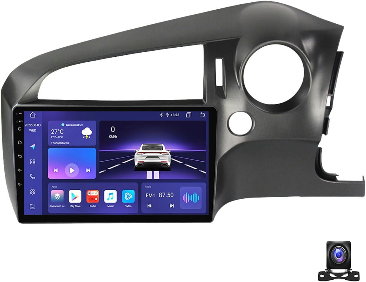 Double Din Car Stereo Bluetooth MP5 Player with Carplay/Auto, 9 Inch Touchscreen Radio Receiver with AHD Backup Camera, for Stream 2009~2013 Support 4G/SWC/DSP,8 core m200s 2g+32g