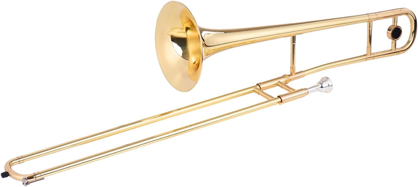 FLFL Student Trombone Alto Trombone Brass Gold Lacquer Bb Tone B Flat Wind Instrument