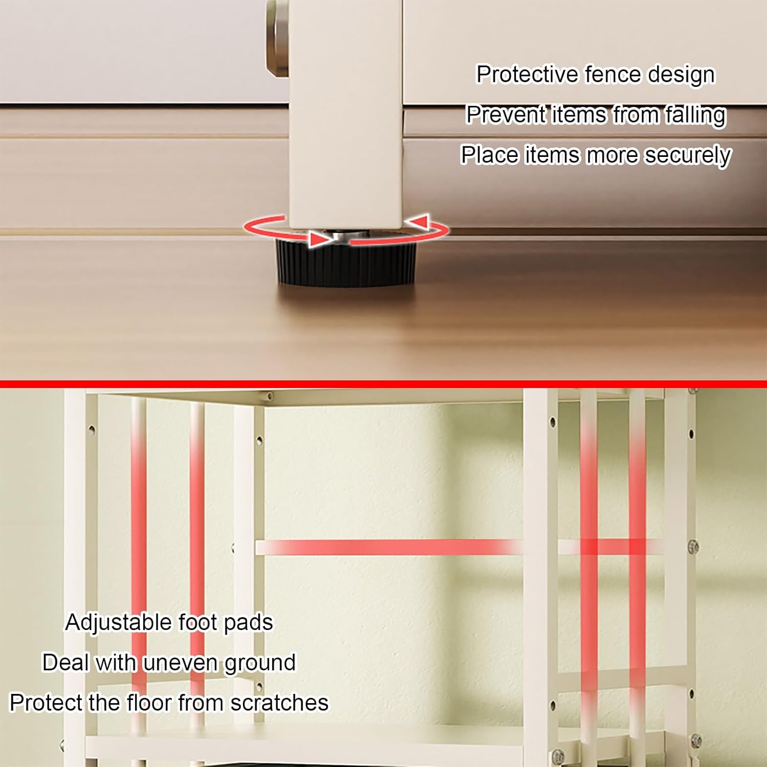 Vertical Bookshelf Tower, Modern Open Metal Bookcase, Corner Standing Shelf, Multipurpose Display Storage Rack, Adjustable Foot Pads, for Living Room, Home, Office(116cm/45.7in)
