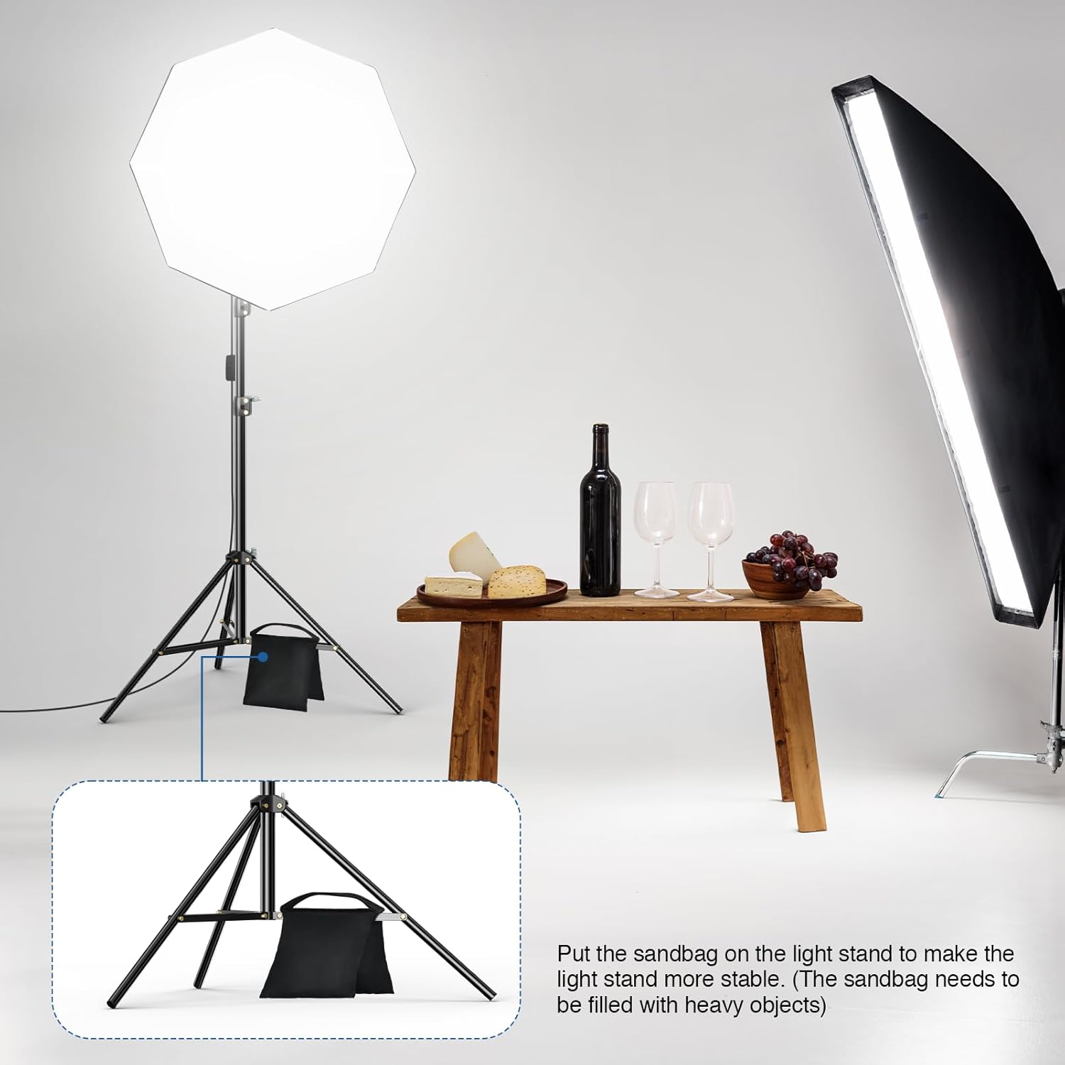 EMART Softbox Lighting Kit with Sandbag, 25.5