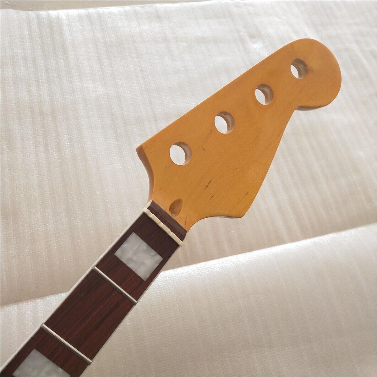 Yeloow Jazz BASS Guitar Neck Maple 21 Fret Rosewood Fingerboard Inlay 4 String