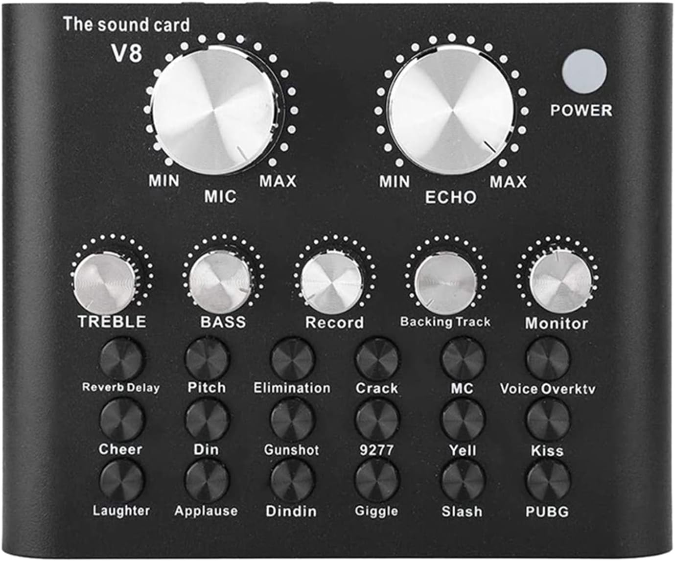 Professional Audio Mixer,V8 Live Sound Card With Effects And Voice Changer,Bluetooth Audio Mixer Device For Live Streaming,Music Recording