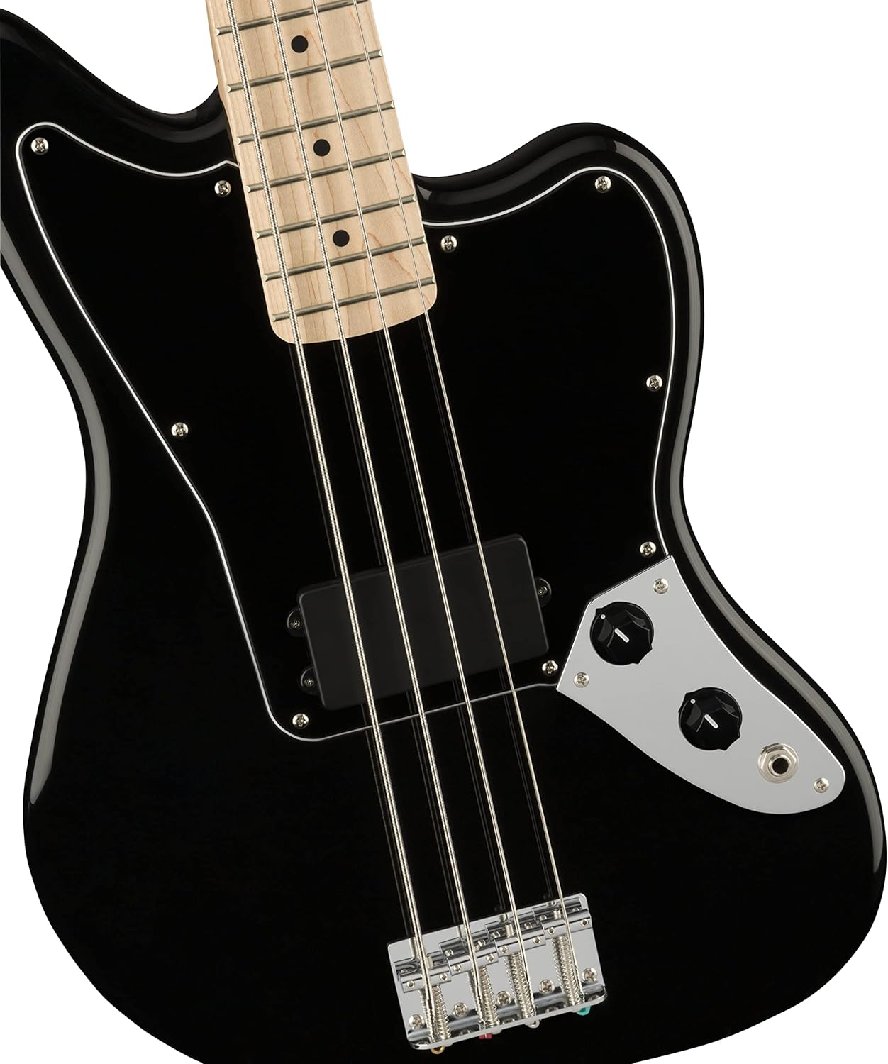 Squier Affinity Series Jaguar Bass, Black, Maple Fingerboard