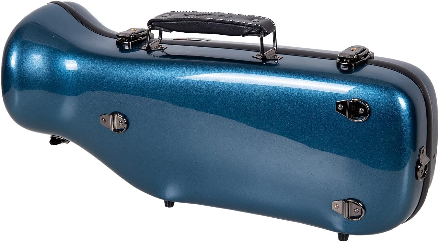 Crossrock Trumpet Case- Fiberglass Hardshell with Backpack Straps in Blue