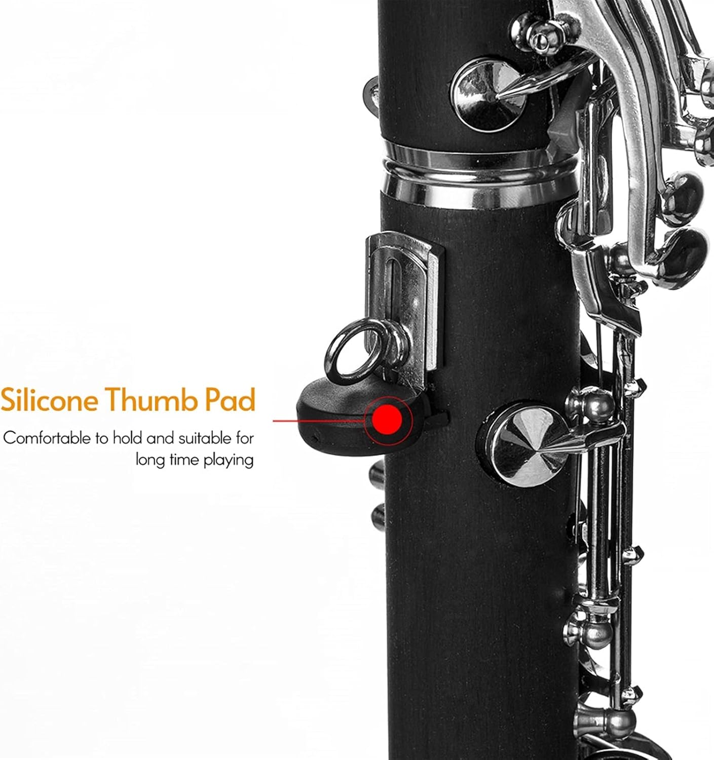 KESHUO Bb B Flat Clarinet Clarionet Bakelite with Case Reeds Rubber Pads Gloves Strap Cleaning Cloth Woodwind Instruments Student Standard Clarinet Set