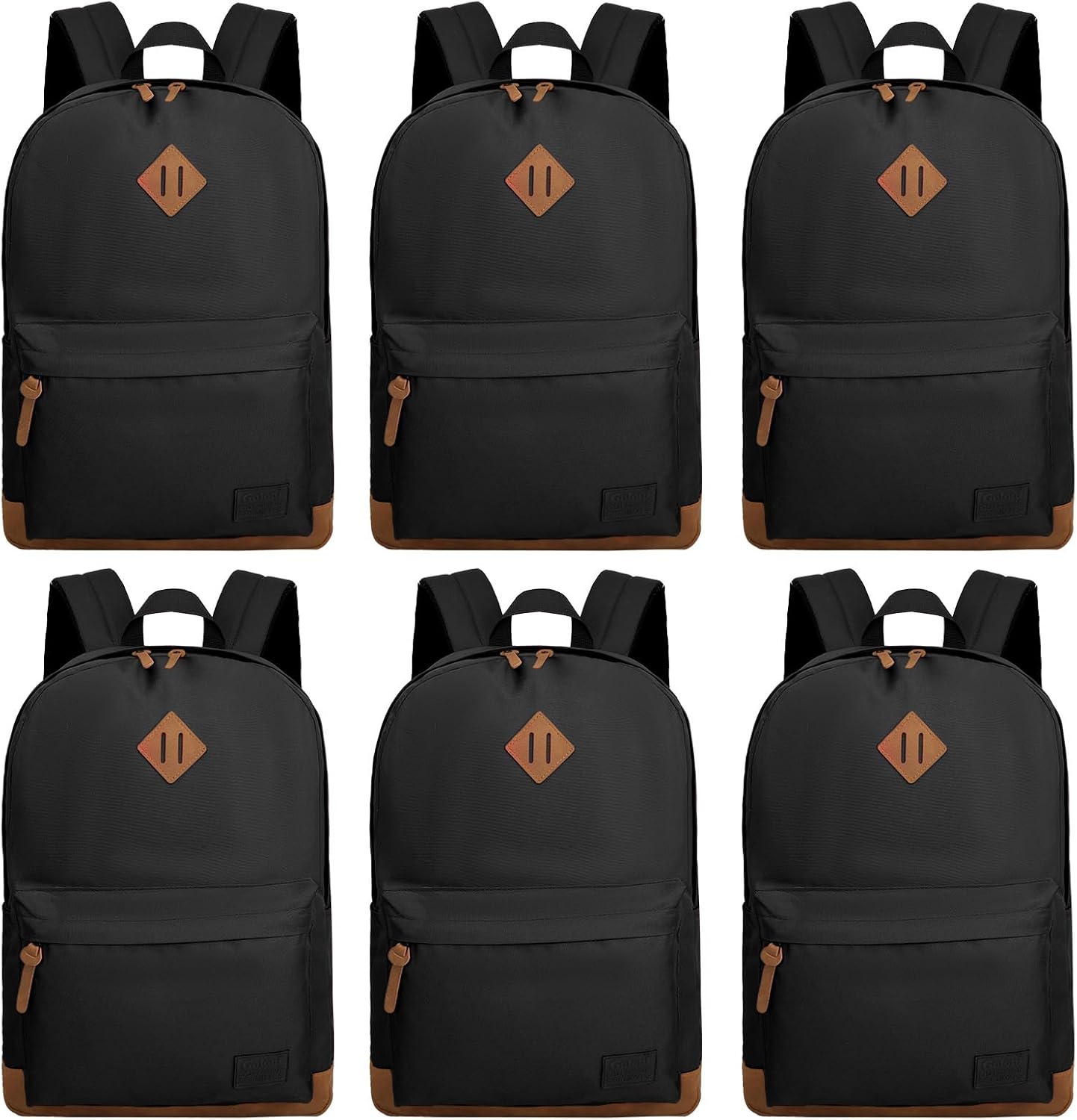 Goloni 6 Packs Classic Backpack with USB Charging Port,Laptop Backpack for Travel