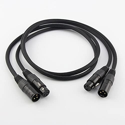 1 Pair 5N OCC Copper Conductor Audio Balance interconnect Cable XLR Plug Connector HiFi Audio XLR Plug Cable (Length : 5m)