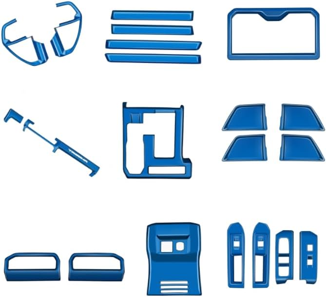 for Toyota Tacoma at 2024-2025 LHD Blue Interior Accessories Kit Trim 21pcs Car Accessories(Only fit for SR,SR5, TRD PreRunner, with 8-inch Screen)