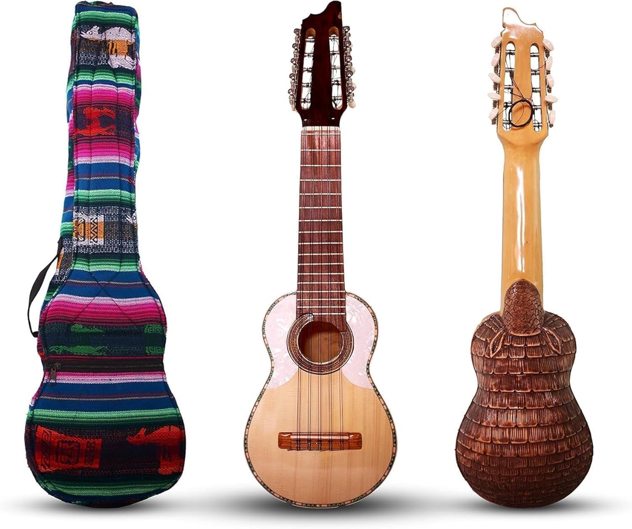 Ukulele, Charango 10 Strings Guitar, Hand Rubbed Finish Carved Unique Ukulele Charango Unique Instrument for Professional Beginners Unique Guitar 27 inch Hand Carved Premium Instrument Charango